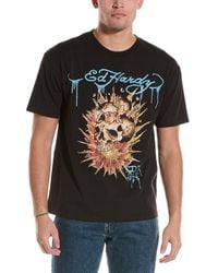 Ed Hardy - Limited Edition Fire Skull T-shirt - Lyst
