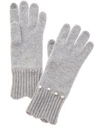 Hannah Rose - Pearl & Scallop Trim Cashmere Gloves - Lyst
