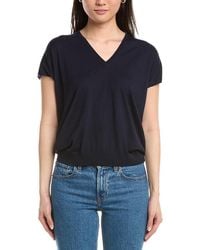 Eleventy - Half-sleeve V-neck Wool Sweater - Lyst