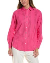 Foxcroft - Zoey Eyelet Shirt - Lyst