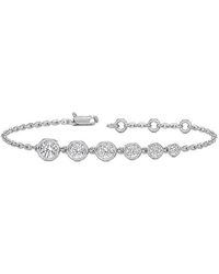 Lab Grown Diamonds - 14K 0.86 Ct. Tw. Lab-Grown Diamond Tennis Bracelet - Lyst