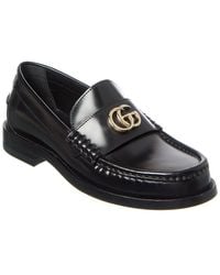 Gucci - Double G Leather Loafer - Lyst