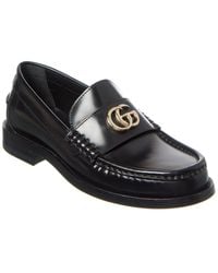 Gucci - Dnu Double G Leather Loafer - Lyst