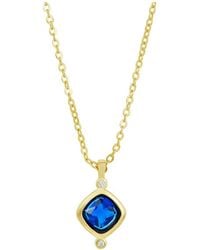 Savvy Cie - 14K Plated Cz Pendant Necklace - Lyst