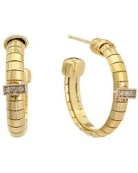 Meshmerise - 18k Over Silver 0.06 Ct. Tw. Diamond Earrings - Lyst
