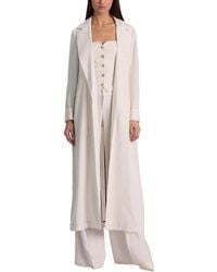 Alice + Olivia - Shelia Relaxed Maxi Notch Collar Linen-Blend Blazer - Lyst
