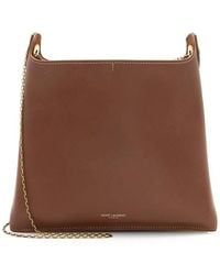 Saint Laurent - Brown Calfskin Liane Chain Shoulder Bag (authentic Pre-loved) - Lyst