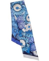 Ferragamo - Sunflower Print Silk Scarf - Lyst