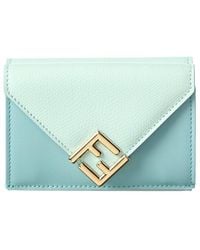 Fendi - Ff Diamond Mini Leather Card Case - Lyst