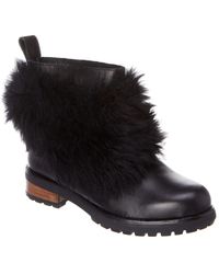ugg polk black leather biker boots