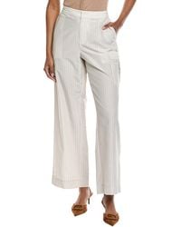 FRAME - The Stripe Silk-Blend Utility Pant - Lyst
