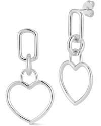 Sphera Milano - Heart Drop Earrings - Lyst