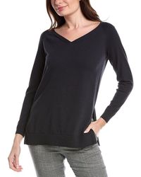 Lafayette 148 New York - Plaited V-neck Pullover - Lyst