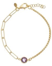 Meshmerise - 18k Over Silver 1.00 Ct. Tw. Purple Amethyst Bracelet - Lyst