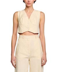 Sandro - Cangie Linen-Blend Top - Lyst