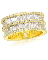 Suzy Levian CZ Jewelry - Suzy Levian Silver Cz Eternity Ring - Lyst