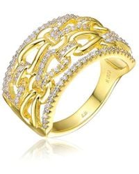 Genevive Jewelry - 14k Plated Cz Ring - Lyst
