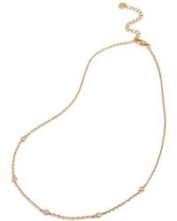 Savvy Cie - 18K Over Cz Dainty Necklace - Lyst