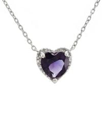Gemstones - 1.57 Ct. Tw. Diamond & Amethyst Necklace - Lyst