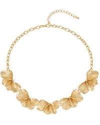 Liv Oliver - 18K Plated Orchid Garden Necklace - Lyst