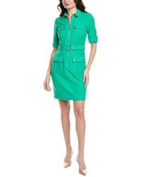 Sharagano - Zip Front Shirtdress - Lyst