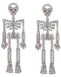 Eye Candy LA - The Luxe Collection Cz Riley Skull Earrings - Lyst