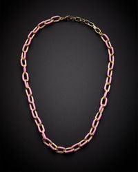 Juvell - 18k Plated Enamel Link Necklace - Lyst