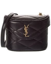 Saint Laurent - June Micro Box Leather Shoulder Bag - Lyst