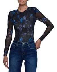 L'Agence - Trista Shoulder Pad Bodysuit - Lyst