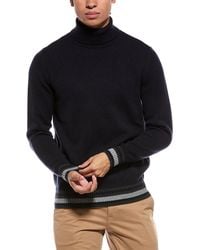 N.Peal Cashmere - Stripe 100% Cashmere Turtleneck Sweater - Lyst