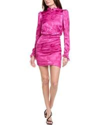 Saloni - Daybreak Jacquard Silk-Blend Mini Dress - Lyst
