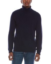 Kier + J - Fancy Stitch Wool & Cashmere-Blend Turtleneck Sweater - Lyst