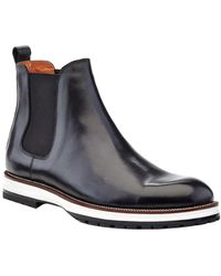 Ike Behar Liam Hybrid Leather Combat Boot - Black