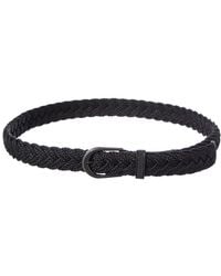 Brunello Cucinelli - Woven & Leather Belt - Lyst