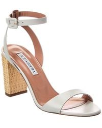 Aquazzura - Sunseeker 85 Leather Sandal - Lyst