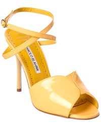 Manolo Blahnik - Hourani 105 Patent Sandal - Lyst