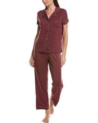THREAD & STITCH - 2pc Notch Collar Top & Pant Pj Set - Lyst
