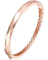 Genevive Jewelry - Two-Tone Bangle Bracelet - Lyst