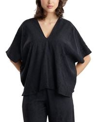 Natori - Terra Foil Crinkle Caftan Top - Lyst