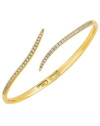 Savvy Cie - 14K Plated Cz Bangle Bracelet - Lyst