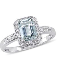 Rina Limor 10k 1.01 Ct. Tw. Diamond & Aquamarine Ring - White