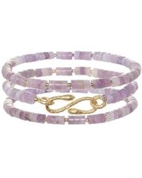 Rachel Reinhardt Jewelry - 14k Over Silver Tanzanite Snake Stretch Bracelet - Lyst