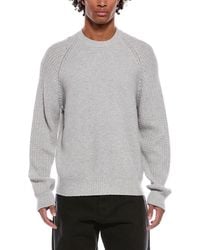 Palm Angels - Curved Wool & Cashmere-Blend Crewneck Sweater - Lyst