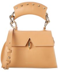Sara Battaglia Paris Leather Shoulder Bag - Brown