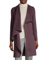 Max Mara Fumana Short Wool Coat - Purple