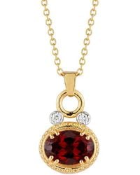 Reiss - 14K 2.55 Ct. Tw. Diamond & Garnet Necklace - Lyst
