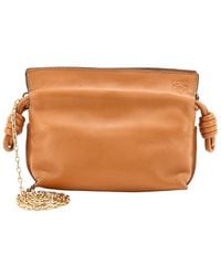 Loewe - Sheep Leather Flamenco Knot Chain Clutch Nano (Authentic Pre- Loved) - Lyst