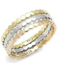 Alamode Jewelry - Plated Stainless Steel Ring - Lyst