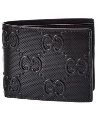 Gucci GG Embossed Leather Wallet - Black