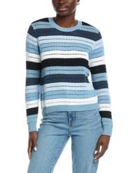 Autumn Cashmere - Cotton By Pointelle Stripe Sweater - Lyst